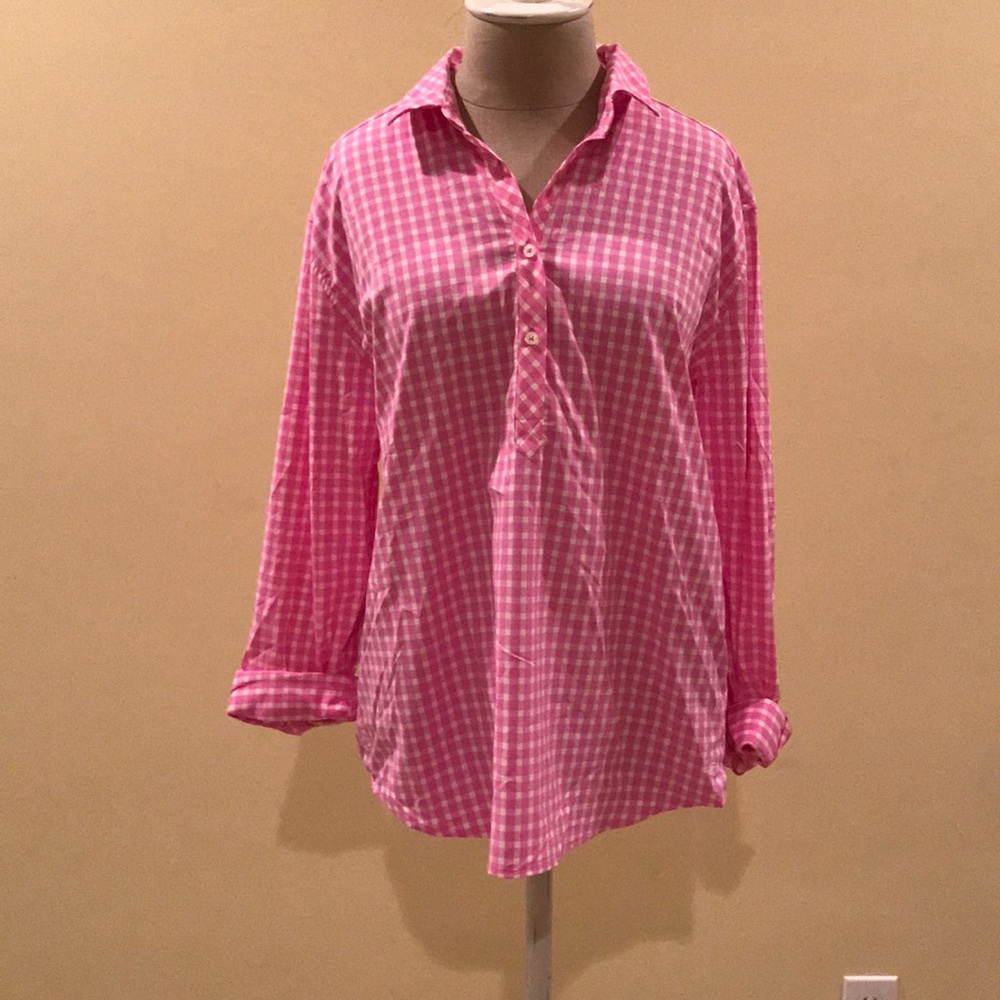 NWT Southern Tide Hadley Gingham Blouse